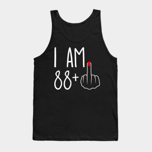 Vintage 89th Birthday I Am 88 Plus 1 Middle Finger Tank Top
